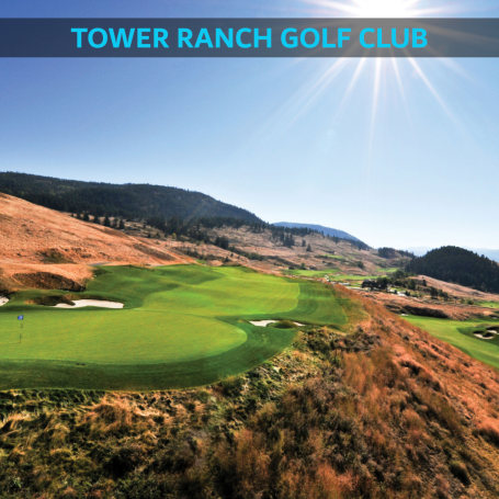Tower Ranch Golf Club Kelowna elevated tees with Okanagan Lake views